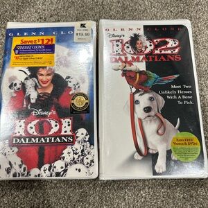 101 and 102 Dalmatians vhs factory sealed with watermarks